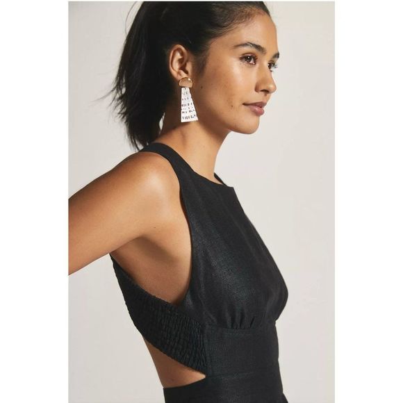 Anthropologie Aureta Studio Boatneck Linen Maxi Dress - Picture 5 of 14